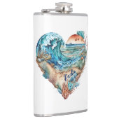 Schöne Strandbäume Flachmann (Rechts)