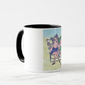 Schöne Strände im Mittelalter mit sonnigen Bars un Tasse (Vorderseite Links)