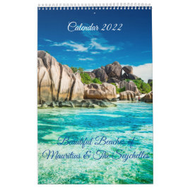 Schöne Strände von Mauritius und die Seychellen Kalender