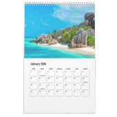 Schöne Strände von Mauritius und die Seychellen Kalender (Feb 2026)