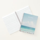 Schöne Strandfotografie Cool Blue Ocean Skies Notizblock (Innenseite)