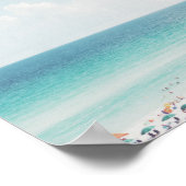 Schöne Strandfotografie Cool Blue Ocean Skies Poster (Ecke)