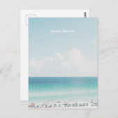 Schöne Strandfotografie Cool Blue Ocean Skies Postkarte (Vorne/Hinten)