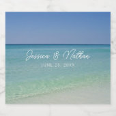 Schöne Strandfotografie Hochzeit individuell anpas Bierflaschenetikett (Einzelnes Label)