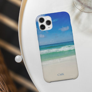 Schöne Strandfotografie Ozean Meeresküste Monogram iPhone 14 Hülle
