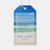 Schöne Strandfotografie Ozeanwellen Hochzeit Geschenkanhänger (Vorderseite)