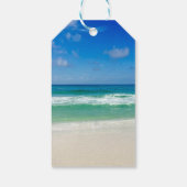 Schöne Strandfotografie Ozeanwellen Hochzeit Geschenkanhänger (Rückseite)