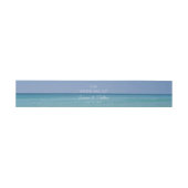 Schöne Strandfotografie Personalisierte Hochzeit Einladungsbanderole (Flach)