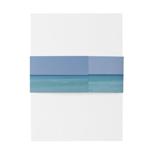 Schöne Strandfotografie Personalisierte Hochzeit Einladungsbanderole (Rückseitenbeispiel)