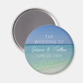 Schöne Strandfotografie Personalisierte Hochzeit Magnet (Vorderseite/Rückseite)