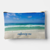 Schöne Strandfotografie Personalisierter Urlaub Zubehörtasche (Rückseite)