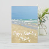 Schöne Strandfotografie zum Geburtstag Karte (Stehend Vorderseite)