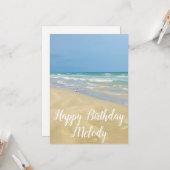 Schöne Strandfotografie zum Geburtstag Karte (Vorderseite/Rückseite Beispiel)