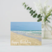Schöne Strandfotografie zum Geburtstag Postkarte (Stehend Vorderseite)