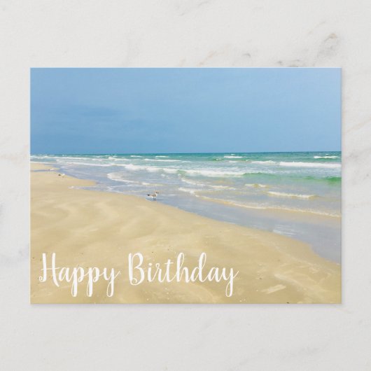 Schöne Strandfotografie zum Geburtstag Postkarte (Vorderseite)