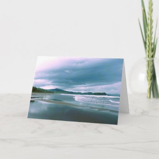 Schöne Strandkarte Dankeskarte (Vorderseite)