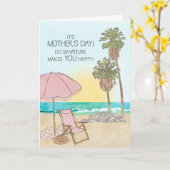 Schöne Strandkarte für die Mutter Karte (Gelbe Blume)