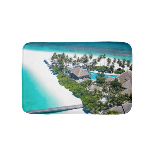 Schöne Strandlandschaft Badematte (Vorderseite)