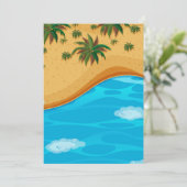 Schöne Strandlandschaft Dankeskarte (Stehend Vorderseite)
