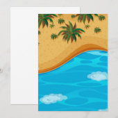 Schöne Strandlandschaft Dankeskarte (Vorne/Hinten)