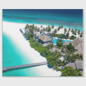 Schöne Strandlandschaft Geschenkpapier (Flach)