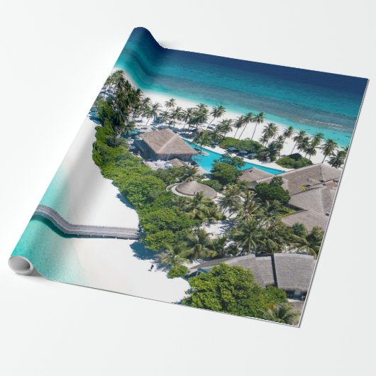 Schöne Strandlandschaft Geschenkpapier (Ungerollt)