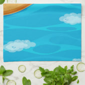 Schöne Strandlandschaft Geschirrtuch (Gefaltet)