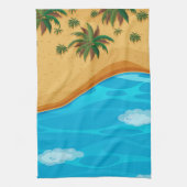 Schöne Strandlandschaft Geschirrtuch (Vertikal)