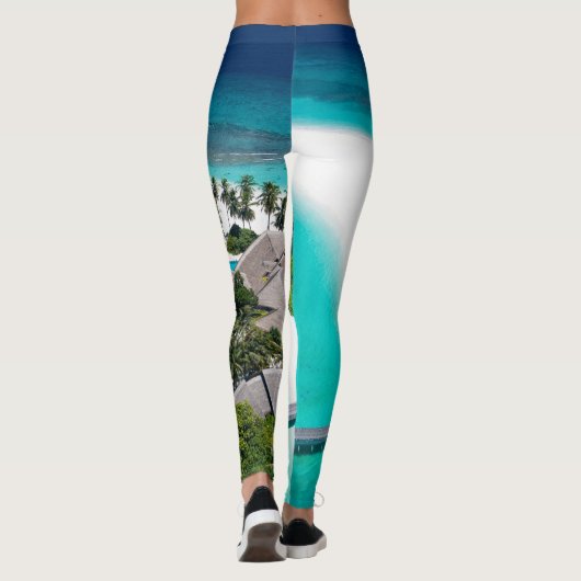Schöne Strandlandschaft Leggings (Rückseite)