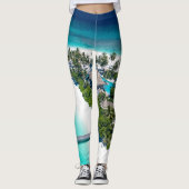 Schöne Strandlandschaft Leggings (Vorderseite)