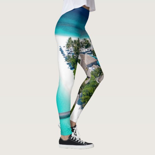 Schöne Strandlandschaft Leggings (Rechts)