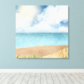 Schöne Strandlandschaft Leinwanddruck (Insitu (Holzboden))