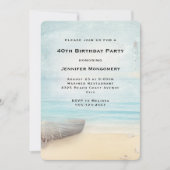 Schöne Strandlandschaft mit Boat & Lighthouse Gebu Einladung (Vorderseite)