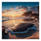 Schöne Strandlandschaft Poster (Vorderseite)