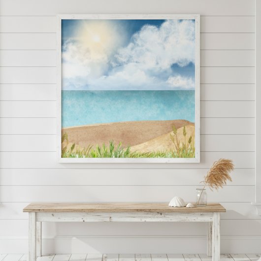 Schöne Strandlandschaft Poster