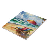 Schöne Strandszene  Fliese (Seite)