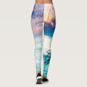 Schöne Strandszenen-Yogahosen Leggings (Rückseite)