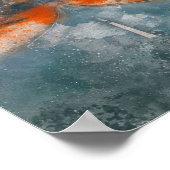 schöne Straße mit Berglandschaftsmalerei Poster (Ecke)