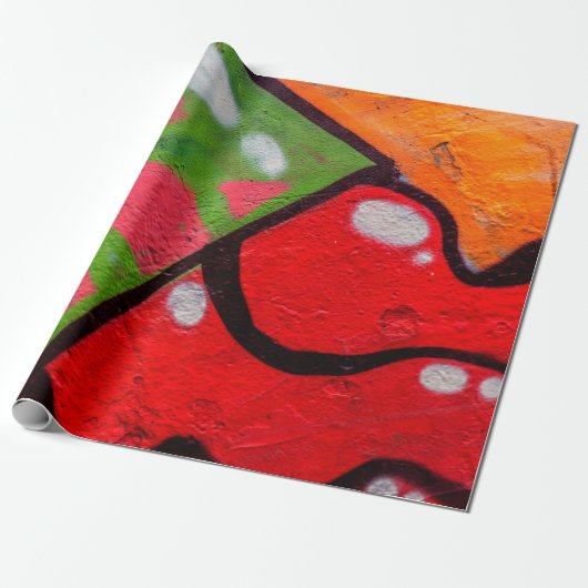 Schöne Straßenkunst von Graffiti. Abstrakte Farbe Geschenkpapier (Ungerollt)