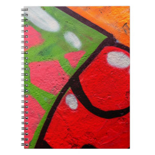 Schöne Straßenkunst von Graffiti. Abstrakte Farbe Notizblock