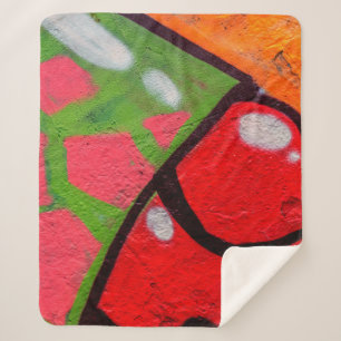 Schöne Straßenkunst von Graffiti. Abstrakte Farbe Sherpadecke