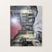 Schöne Straßenschneeszene Puzzle (Vertikal)