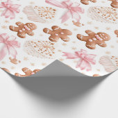 Schöne Strawberry Gingerbrot Weihnachten Geschenkpapier (Ecke)