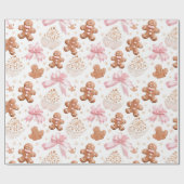 Schöne Strawberry Gingerbrot Weihnachten Geschenkpapier (Flach)