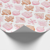 Schöne Strawberry Gingerbrot Weihnachten Geschenkpapier (Ecke)