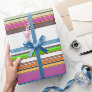 SCHÖNE STREIFEN GESCHENKPAPIER
