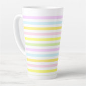Schöne Streifen in Pastellfarben Milchtasse (Linke Ecke)