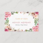 Schöne Studierende Abschluss Telefonnummerkarte (Vorderseite)