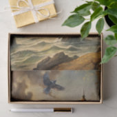 Schöne stürmische Küstenleuchtturm-Decoupage Seidenpapier (Geschenk)