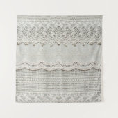 Schöne, subtile, weiße Lacktextilien nah. Wandteppich (Vorderseite)